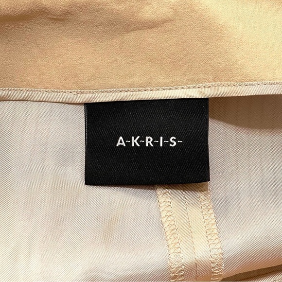 Akris Punto Woman 100% SILK Red Stripe Skirt Size 4 - Picture 9 of 14